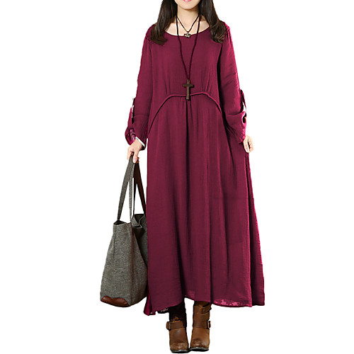 Women's Jalabiya Maxi long Dress Blue Wine Long Sleeve Solid Colored Round Neck Work Loose M L
Women's Jalabiya Maxi long Dress Blue Wine Long Sleeve Solid Colored Round Neck Work Loose M L