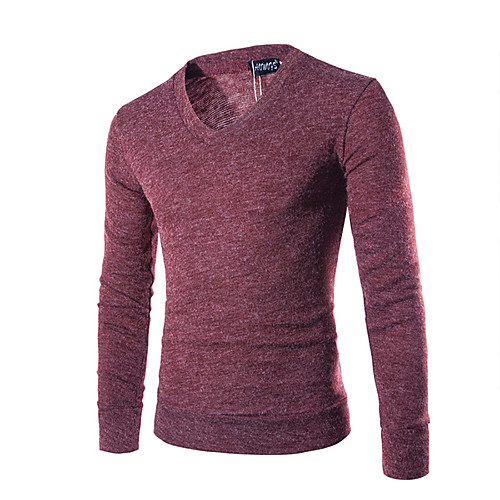 Men's Solid Colored Pullover Cotton Long Sleeve Regular Sweater Cardigans V Neck Fall Winter Black Purple Yellow / Sports
Men's Solid Colored Pullover Cotton Long Sleeve Regular Sweater Cardigans V Neck Fall Winter Black Purple Yellow / Sports