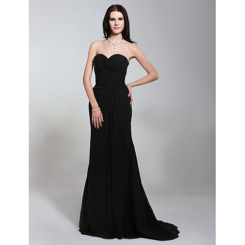 Sheath / Column Minimalist Engagement Formal Evening Dress Sweetheart Neckline Sleeveless Sweep / Brush Train Chiffon with Criss Cross 2021
Sheath / Column Minimalist Engagement Formal Evening Dress Sweetheart Neckline Sleeveless Sweep / Brush Train Chiffon with Criss Cross 2021