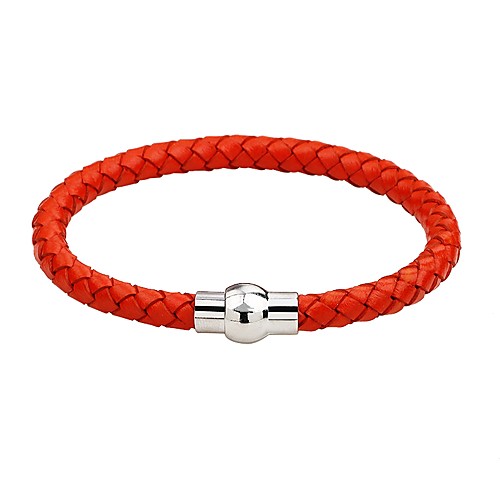 Women's Men's Leather Bracelet woven Magnetic Fashion Simple Style Leather Bracelet Jewelry Blue / Pink / Orange For Casual Going out
Women's Men's Leather Bracelet woven Magnetic Fashion Simple Style Leather Bracelet Jewelry Blue / Pink / Orange For Casual Going out