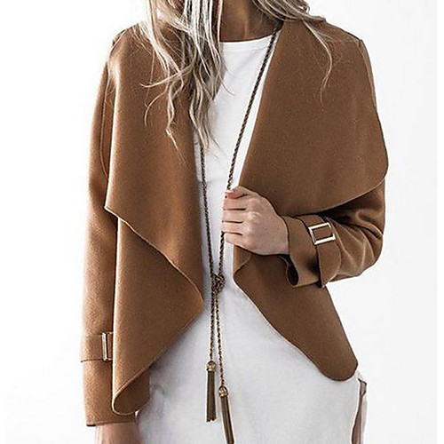 Women's Coat Going out Fall Winter Regular Coat Cowl Jacket Long Sleeve Solid Colored Wine Light Brown
Women's Coat Going out Fall Winter Regular Coat Cowl Jacket Long Sleeve Solid Colored Wine Light Brown