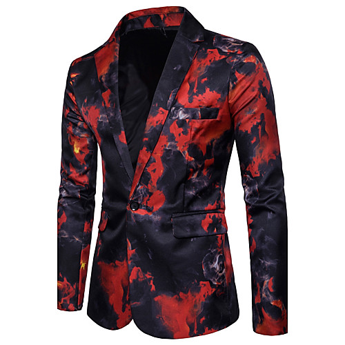 Men's Blazer Daily Streetwear Slim Cotton / Polyester Men's Suit Blue / Red - Notch lapel collar / Long Sleeve / Print
Men's Blazer Daily Streetwear Slim Cotton / Polyester Men's Suit Blue / Red - Notch lapel collar / Long Sleeve / Print