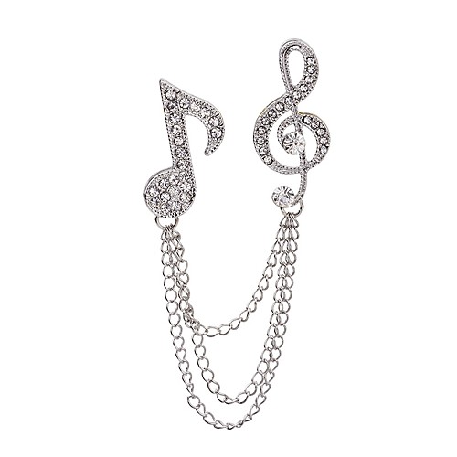 Women's Brooches Music Music Notes Ladies Rock Fashion Rhinestone Brooch Jewelry Silver For Casual Stage
Women's Brooches Music Music Notes Ladies Rock Fashion Rhinestone Brooch Jewelry Silver For Casual Stage