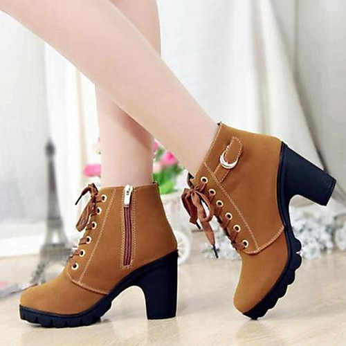 Women's Boots Block Heel Boots Chunky Heel Round Toe Booties Ankle Boots Vintage Comfort Casual PU Buckle Solid Colored Winter Yellow Red Green / EU39 
Women's Boots Block Heel Boots Chunky Heel Round Toe Booties Ankle Boots Vintage Comfort Casual PU Buckle Solid Colored Winter Yellow Red Green / EU39