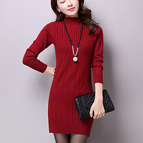 Women's Sheath Dress Short Mini Dress Wine Gray Camel Khaki Black Long Sleeve Solid Colored Fall Winter Stand Collar Streetwear Sophisticated Work
Women's Sheath Dress Short Mini Dress Wine Gray Camel Khaki Black Long Sleeve Solid Colored Fall Winter Stand Collar Streetwear Sophisticated Work