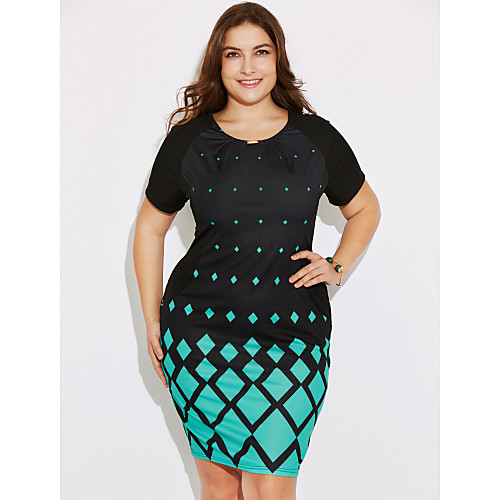Women's Bodycon Knee Length Dress Black Short Sleeve Geometric Print Spring Summer Round Neck Going out Slim L XL XXL 3XL 4XL 5XL 6XL / Plus Size / Plus Size
Women's Bodycon Knee Length Dress Black Short Sleeve Geometric Print Spring Summer Round Neck Going out Slim L XL XXL 3XL 4XL 5XL 6XL / Plus Size / Plus Size