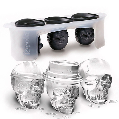 3pcs 3D Skull Shape Ice Mold Set Halloween Silicone Ice Cube Tray Home Kitchen Tool
3pcs 3D Skull Shape Ice Mold Set Halloween Silicone Ice Cube Tray Home Kitchen Tool