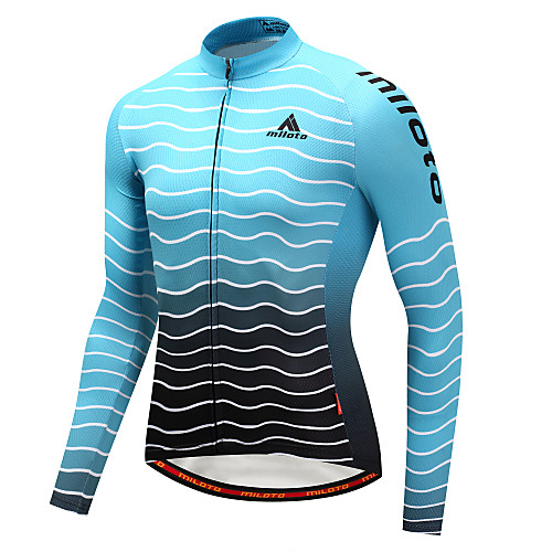 Miloto Men's Long Sleeve Cycling Jersey Winter Sky BlueWhite Gradient Bike Jersey Top Mountain Bike MTB Road Bike Cycling Back Pocket Sports Clothing Apparel / Stretchy
Miloto Men's Long Sleeve Cycling Jersey Winter Sky BlueWhite Gradient Bike Jersey Top Mountain Bike MTB Road Bike Cycling Back Pocket Sports Clothing Apparel / Stretchy