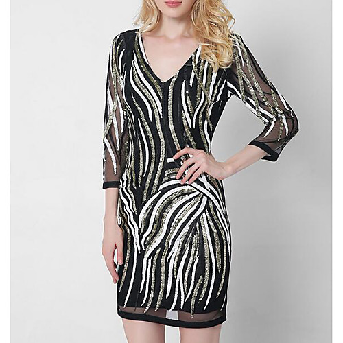 Women's Bodycon Short Mini Dress Black Long Sleeve Color Block Winter Spring V Neck Going out Sequins S M L XL XXL / Cotton / Cotton
Women's Bodycon Short Mini Dress Black Long Sleeve Color Block Winter Spring V Neck Going out Sequins S M L XL XXL / Cotton / Cotton
