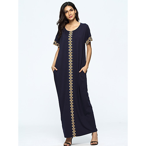 Women's Jalabiya Knee Length Dress Yellow Green Navy Blue Short Sleeve Geometric Print Summer Round Neck Streetwear Going out Loose M L XL XXL
Women's Jalabiya Knee Length Dress Yellow Green Navy Blue Short Sleeve Geometric Print Summer Round Neck Streetwear Going out Loose M L XL XXL