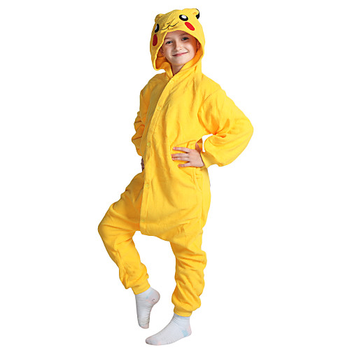 Kid's Kigurumi Pajamas Pika Pika Onesie Pajamas Coral fleece Yellow Cosplay For Boys and Girls Animal Sleepwear Cartoon Festival / Holiday Costumes / Leotard / Onesie 
Kid's Kigurumi Pajamas Pika Pika Onesie Pajamas Coral fleece Yellow Cosplay For Boys and Girls Animal Sleepwear Cartoon Festival / Holiday Costumes / Leotard / Onesie