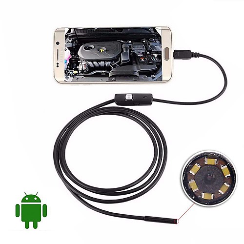 USB Endoscope Camera 5M Hard Cable Waterproof IP67 Inspection Borescope 5.5mm Lens Night Video Snake Cam for Android PC
USB Endoscope Camera 5M Hard Cable Waterproof IP67 Inspection Borescope 5.5mm Lens Night Video Snake Cam for Android PC