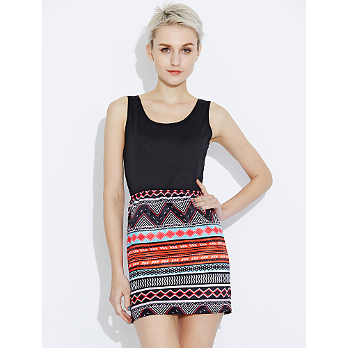 Women's A Line Dress Short Mini Dress Black Sleeveless Solid Colored Grid / Plaid Patterns Monogram Stylish Print Spring Summer Going out Slim S M L
Women's A Line Dress Short Mini Dress Black Sleeveless Solid Colored Grid / Plaid Patterns Monogram Stylish Print Spring Summer Going out Slim S M L