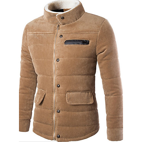 Men's Padded Daily Winter Regular Coat Regular Fit Jacket Long Sleeve Solid Colored Khaki Green / Cotton / Cotton
Men's Padded Daily Winter Regular Coat Regular Fit Jacket Long Sleeve Solid Colored Khaki Green / Cotton / Cotton
