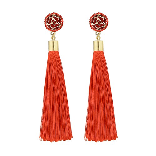 Women's Drop Earrings Dangle Earrings Hanging Earrings Tassel Fringe Ladies Asian Tassel Fashion Imitation Tourmaline Earrings Jewelry Navy / Purple / Yellow For Daily Date
Women's Drop Earrings Dangle Earrings Hanging Earrings Tassel Fringe Ladies Asian Tassel Fashion Imitation Tourmaline Earrings Jewelry Navy / Purple / Yellow For Daily Date