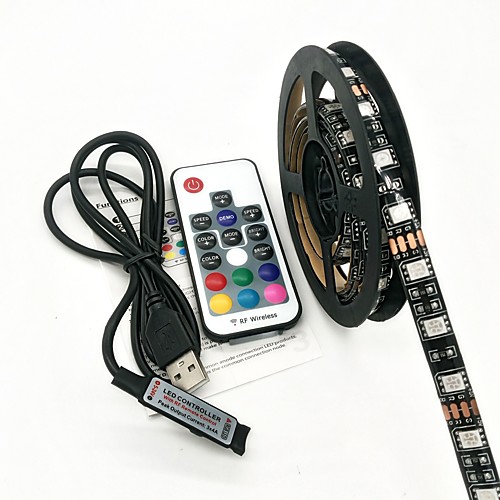 200CM LED Light Strips RGB Tiktok Lights USB 5V Black Waterproof 15W 5050 10mm with 17Key RF Controller DC 5V
200CM LED Light Strips RGB Tiktok Lights USB 5V Black Waterproof 15W 5050 10mm with 17Key RF Controller DC 5V