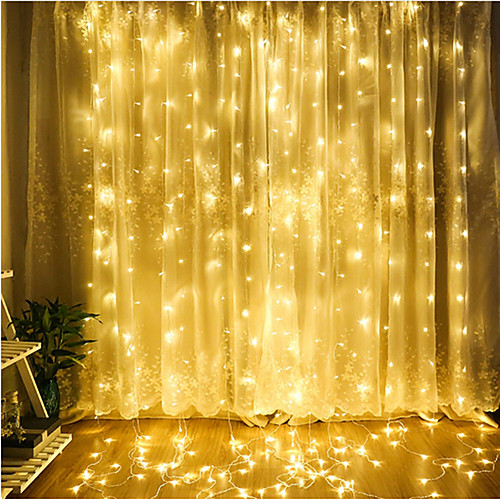 Christmas Décor Window Curtain String Light 3x3M 300 LED 8 Lighting Modes Remote Control for Christmas Bedroom Home Party Wedding Decorating Icicle Lamps
Christmas Décor Window Curtain String Light 3x3M 300 LED 8 Lighting Modes Remote Control for Christmas Bedroom Home Party Wedding Decorating Icicle Lamps