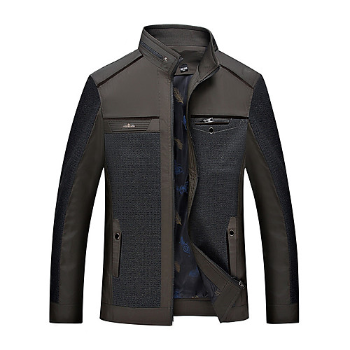 Men's Jacket Daily Fall Winter Regular Coat Stand Collar Regular Fit Basic Jacket Long Sleeve Solid Colored Patchwork Army Green Black / Cotton
Men's Jacket Daily Fall Winter Regular Coat Stand Collar Regular Fit Basic Jacket Long Sleeve Solid Colored Patchwork Army Green Black / Cotton