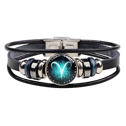 Men's Leather Bracelet Bracelet Zodiac Rock Hip-Hop Stainless Steel Bracelet Jewelry For Date Bar
Men's Leather Bracelet Bracelet Zodiac Rock Hip-Hop Stainless Steel Bracelet Jewelry For Date Bar
