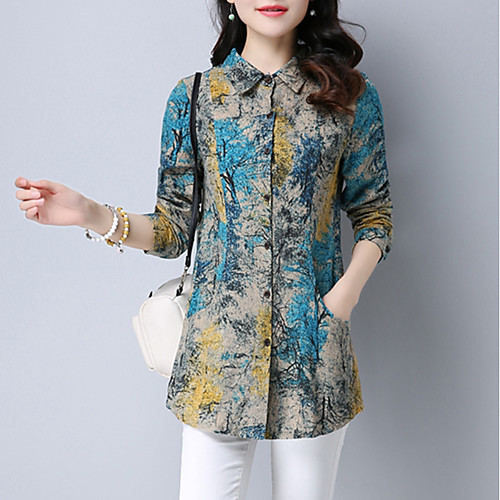 Women's Shirt Plus Size Print Long Sleeve Daily Tops Streetwear Blue Red
Women's Shirt Plus Size Print Long Sleeve Daily Tops Streetwear Blue Red