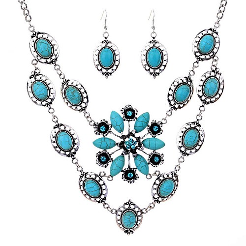 Women's Turquoise Drop Earrings Pendant Necklace Daisy Classic Vintage Turquoise Earrings Jewelry Silver For Daily
Women's Turquoise Drop Earrings Pendant Necklace Daisy Classic Vintage Turquoise Earrings Jewelry Silver For Daily