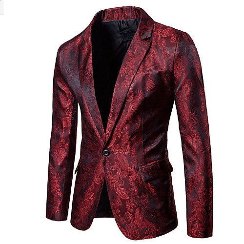 Men's Blazer Casual / Daily Sophisticated Floral Print Slim Polyester Men's Suit Purple / Wine / Black - Shirt Collar / Fall / Spring / Long Sleeve / Cut Out
Men's Blazer Casual / Daily Sophisticated Floral Print Slim Polyester Men's Suit Purple / Wine / Black - Shirt Collar / Fall / Spring / Long Sleeve / Cut Out