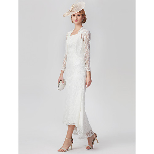 A-Line Mother of the Bride Dress Plus Size Elegant See Through Scoop Neck Asymmetrical All Over Lace Sleeveless with Appliques 2021
A-Line Mother of the Bride Dress Plus Size Elegant See Through Scoop Neck Asymmetrical All Over Lace Sleeveless with Appliques 2021