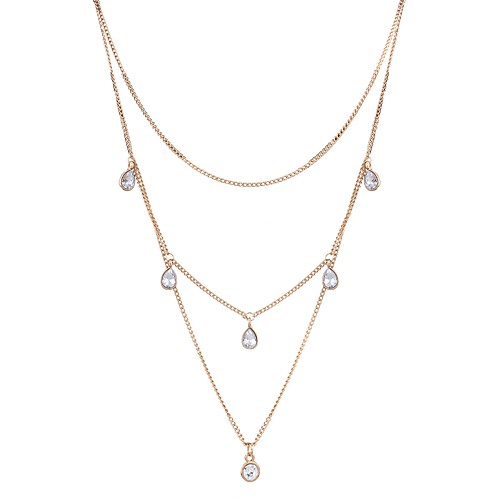 Women's Layered Necklace Drop Simple Fashion Imitation Diamond Alloy Gold Necklace Jewelry For Daily
Women's Layered Necklace Drop Simple Fashion Imitation Diamond Alloy Gold Necklace Jewelry For Daily
