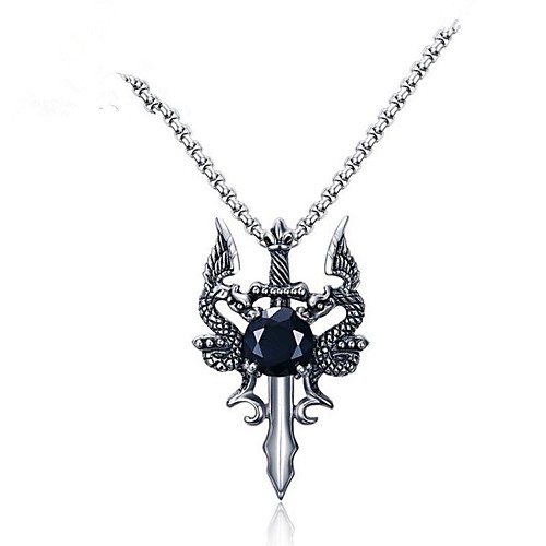 Men's Cubic Zirconia Pendant Necklace franco chain Rosary Chain Dragon Animal Stainless Steel Silver Necklace Jewelry One-piece Suit For Gift Daily
Men's Cubic Zirconia Pendant Necklace franco chain Rosary Chain Dragon Animal Stainless Steel Silver Necklace Jewelry One-piece Suit For Gift Daily