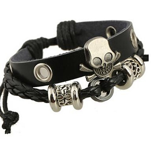 Men's Women's Bracelet Skull Rock Gothic Leather Bracelet Jewelry Black For Daily
Men's Women's Bracelet Skull Rock Gothic Leather Bracelet Jewelry Black For Daily