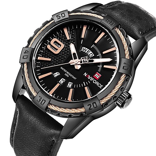 Men's Wrist Watch Analog Luxury Water Resistant / Waterproof Calendar / date / day Chronograph / Two Years / Stainless Steel / Genuine Leather
Men's Wrist Watch Analog Luxury Water Resistant / Waterproof Calendar / date / day Chronograph / Two Years / Stainless Steel / Genuine Leather