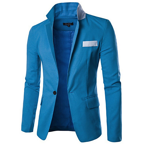 Men's Blazer Work Solid Colored Slim Polyester Men's Suit Blue / Yellow / White - Notch lapel collar / Spring / Long Sleeve
Men's Blazer Work Solid Colored Slim Polyester Men's Suit Blue / Yellow / White - Notch lapel collar / Spring / Long Sleeve