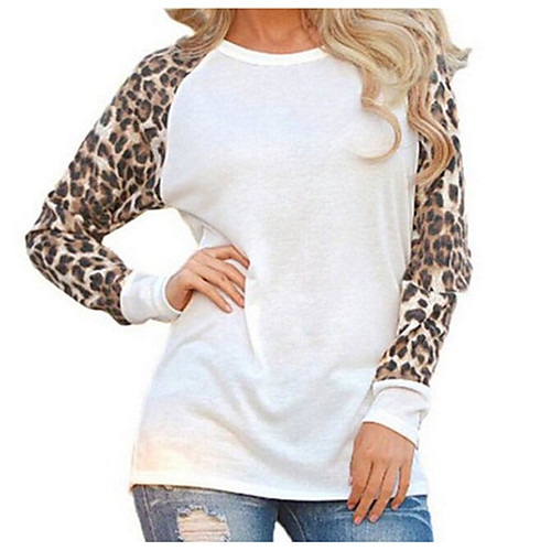 Women's Blouse Leopard Cheetah Print Plus Size Patchwork Long Sleeve Going out Tops Streetwear White Black Purple
Women's Blouse Leopard Cheetah Print Plus Size Patchwork Long Sleeve Going out Tops Streetwear White Black Purple