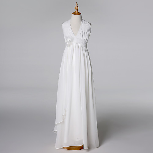 Princess Asymmetrical Junior Bridesmaid Dress Wedding Chiffon Sleeveless V Neck with Sash / Ribbon
Princess Asymmetrical Junior Bridesmaid Dress Wedding Chiffon Sleeveless V Neck with Sash / Ribbon