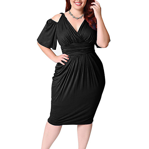 Women's Loose Short Mini Dress Blue Black Red Short Sleeve Solid Colored V Neck Streetwear Party Holiday Cut Out L XXL 3XL 4XL 5XL / Cotton / Cotton
Women's Loose Short Mini Dress Blue Black Red Short Sleeve Solid Colored V Neck Streetwear Party Holiday Cut Out L XXL 3XL 4XL 5XL / Cotton / Cotton