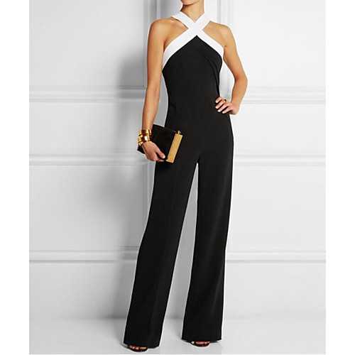 Women's Plus Size Sophisticated Party Halter Neck Wide Leg Black Blue Red Jumpsuit Color Block Patchwork Cotton
Women's Plus Size Sophisticated Party Halter Neck Wide Leg Black Blue Red Jumpsuit Color Block Patchwork Cotton