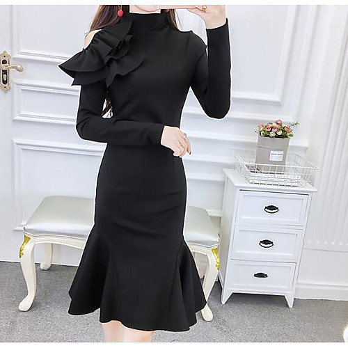 Women's Bodycon Knee Length Dress Black Short Sleeves Solid Colored Spring Round Neck Vintage S M / Cotton / Cotton
Women's Bodycon Knee Length Dress Black Short Sleeves Solid Colored Spring Round Neck Vintage S M / Cotton / Cotton