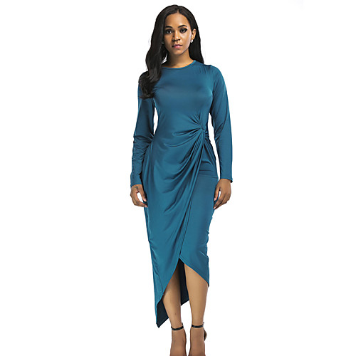 Women's Bodycon Knee Length Dress Blue Long Sleeve Blue Solid Color Peplum Split Fall Summer Round Neck Going out L XL XXL 3XL / Plus Size / High Waist / Plus Size
Women's Bodycon Knee Length Dress Blue Long Sleeve Blue Solid Color Peplum Split Fall Summer Round Neck Going out L XL XXL 3XL / Plus Size / High Waist / Plus Size