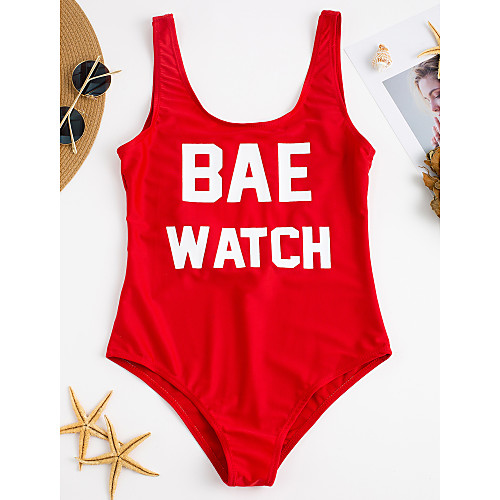 Women's One Piece Swimsuit Letter Black Red Plus Size Swimwear Bathing Suits Sports / Slim
Women's One Piece Swimsuit Letter Black Red Plus Size Swimwear Bathing Suits Sports / Slim