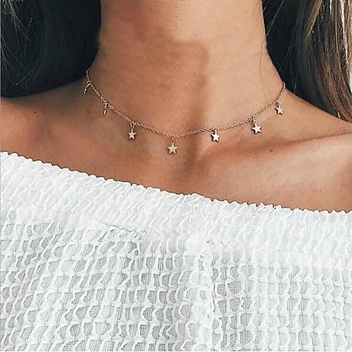 Women's Choker Necklace Floating Star Dainty Ladies Simple Fashion Alloy Silver Gold Necklace Jewelry For Daily
Women's Choker Necklace Floating Star Dainty Ladies Simple Fashion Alloy Silver Gold Necklace Jewelry For Daily