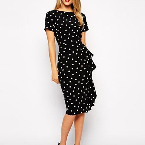 Women's Bodycon Midi Dress White Black Red Navy Blue Short Sleeve Polka Dot Beaded Lace Fall Summer Round Neck Casual S M L XL XXL 3XL 4XL / High Waist
Women's Bodycon Midi Dress White Black Red Navy Blue Short Sleeve Polka Dot Beaded Lace Fall Summer Round Neck Casual S M L XL XXL 3XL 4XL / High Waist