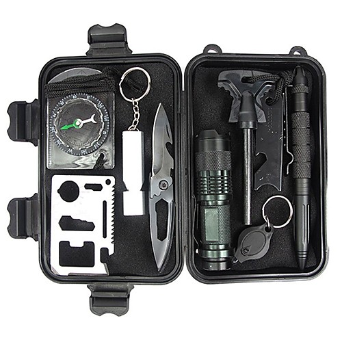 Survival Kit Multitools Tools & Accessories Kits Emergency Survival SOS Aluminum Alloy Plastic Outdoor Exercise Camping / Hiking / Caving Travel Black 10 pcs
Survival Kit Multitools Tools & Accessories Kits Emergency Survival SOS Aluminum Alloy Plastic Outdoor Exercise Camping / Hiking / Caving Travel Black 10 pcs