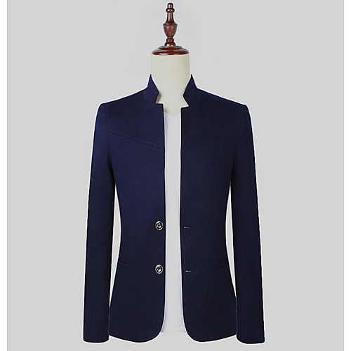 Men's Blazer Work Solid Colored Slim Polyester Men's Suit Gray / Black / Navy Blue - Stand Collar / Spring / Long Sleeve / Business Casual
Men's Blazer Work Solid Colored Slim Polyester Men's Suit Gray / Black / Navy Blue - Stand Collar / Spring / Long Sleeve / Business Casual