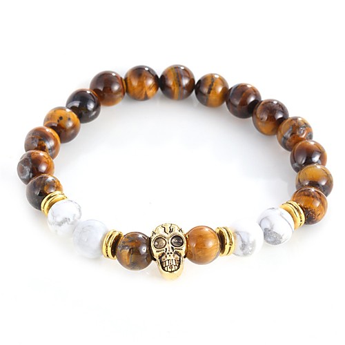 Men's / Women's Onyx / Tiger Eye Stone Strand Bracelet / Bracelet - Skull Vintage, Statement Bracelet Gold / Silver For Evening Party / Street
Men's / Women's Onyx / Tiger Eye Stone Strand Bracelet / Bracelet - Skull Vintage, Statement Bracelet Gold / Silver For Evening Party / Street