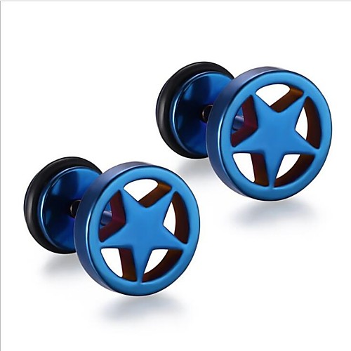 Men's Stud Earrings Geometrical flat back Fashion Punk Stainless Steel Earrings Jewelry Blue / Silver / Gold For Gift Daily
Men's Stud Earrings Geometrical flat back Fashion Punk Stainless Steel Earrings Jewelry Blue / Silver / Gold For Gift Daily