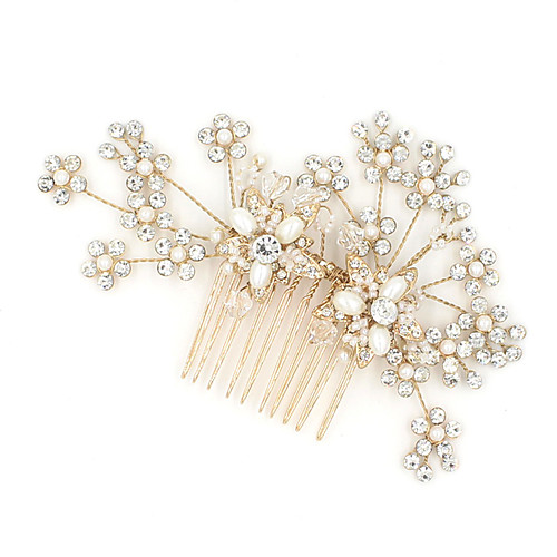 Rhinestone Hair Combs with Rhinestone / Imitation Pearl 1pc Wedding / Party / Evening Headpiece
Rhinestone Hair Combs with Rhinestone / Imitation Pearl 1pc Wedding / Party / Evening Headpiece