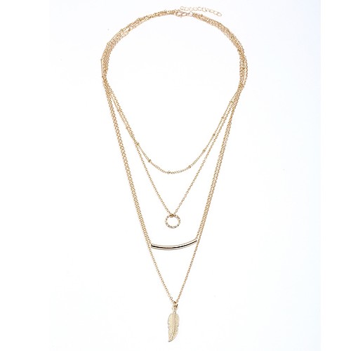 Women's Layered Necklace Long Necklace Leaf Ladies Classic Fashion Alloy Gold 43 cm Necklace Jewelry For Daily
Women's Layered Necklace Long Necklace Leaf Ladies Classic Fashion Alloy Gold 43 cm Necklace Jewelry For Daily