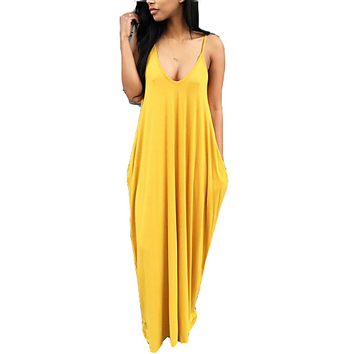 Women's Strap Dress Maxi long Dress Blue Yellow Blushing Pink Wine Gray Orange Black Navy Blue Sleeveless Solid Colored Summer Boho Holiday Going out Loose S M L XL XXL / Sexy
Women's Strap Dress Maxi long Dress Blue Yellow Blushing Pink Wine Gray Orange Black Navy Blue Sleeveless Solid Colored Summer Boho Holiday Going out Loose S M L XL XXL / Sexy