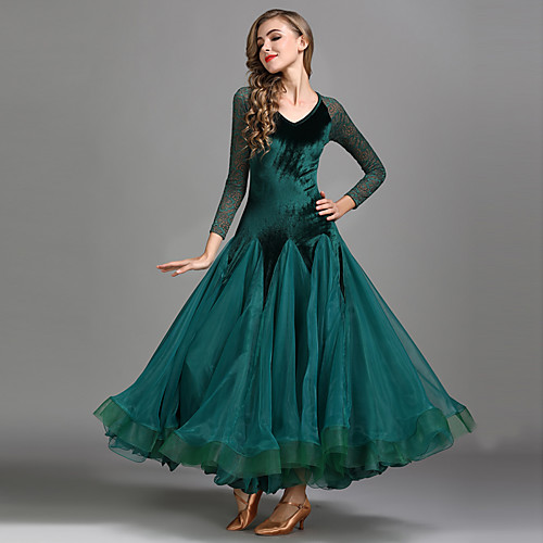 Ballroom Dance Dress Lace Women's Training Performance Long Sleeve High Lace Velvet
Ballroom Dance Dress Lace Women's Training Performance Long Sleeve High Lace Velvet