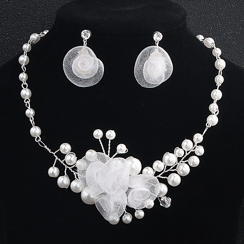 Women's Crystal Jewelry Set Flower European Fashion Pearl Crystal Earrings Jewelry Silver For Wedding Daily
Women's Crystal Jewelry Set Flower European Fashion Pearl Crystal Earrings Jewelry Silver For Wedding Daily
